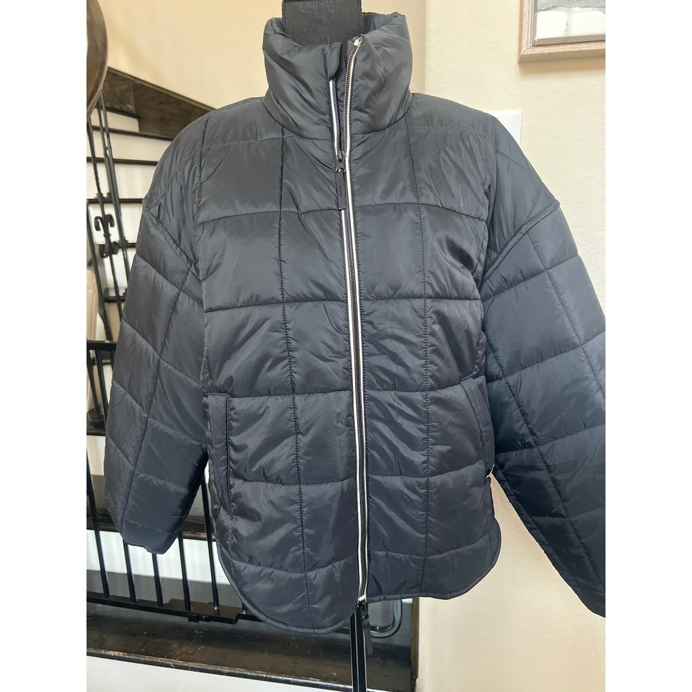 JoyLab Black Boxy Padded Jacket - Picture 4 of 7
